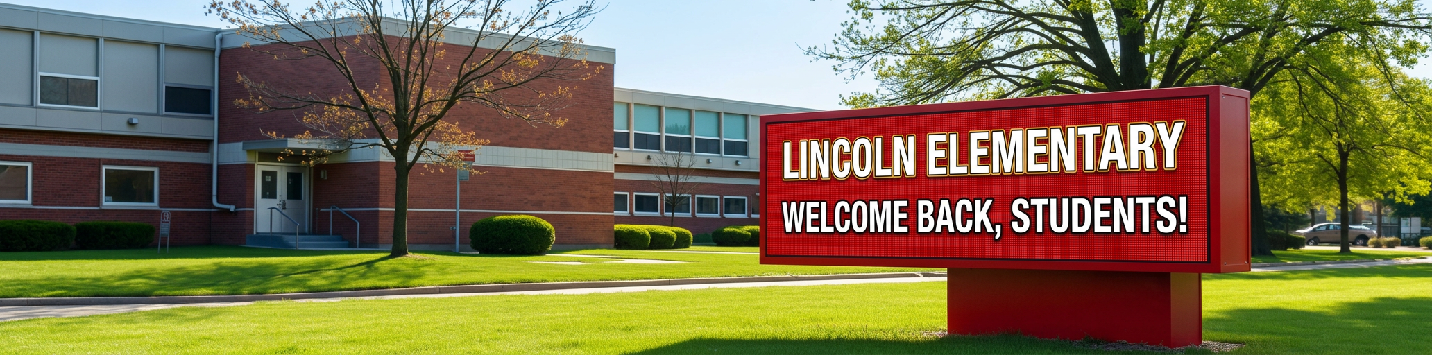 School Marquee — P4.81 full-color LED sign